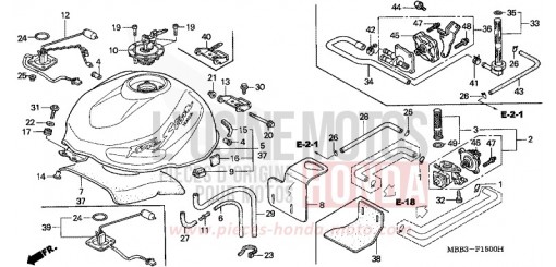 RESERVOIR A CARBURANT VTR1000FW de 1998